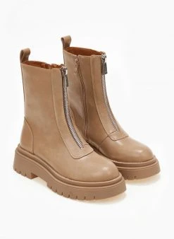 The Fashion Project Μποτάκια με μεταλλικό φερμουάρ - Πούρο -The Fashion Project κατάστημα mpotakia me metalliko fermouar 105826 ws8n