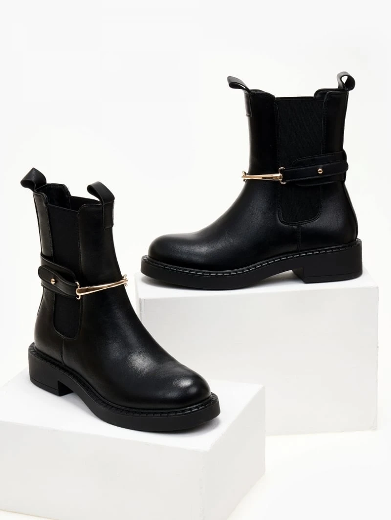 The Fashion Project Μποτάκια Chelsea με μεταλλικό στοιχείο - Μαύρο 5 The Fashion Project Μποτάκια Chelsea με μεταλλικό στοιχείο - Μαύρο - Image 5