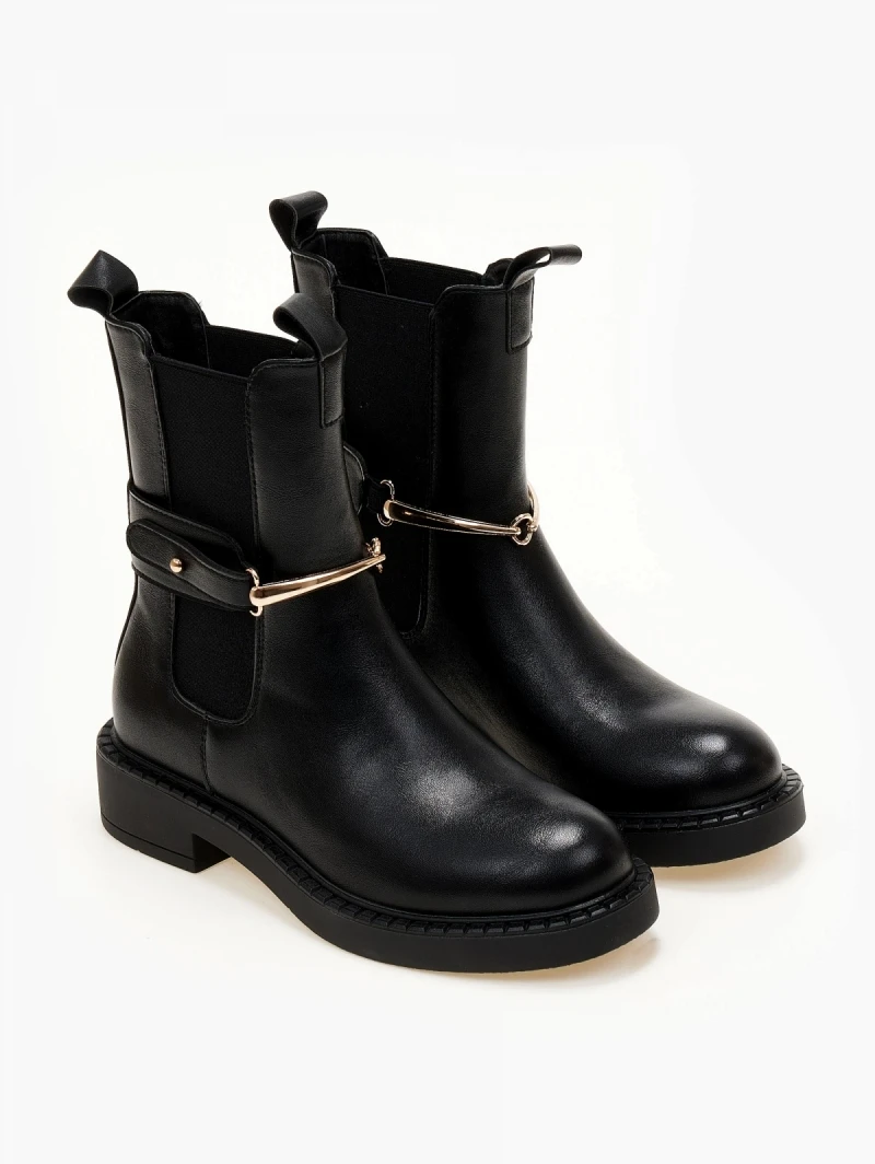 The Fashion Project Μποτάκια Chelsea με μεταλλικό στοιχείο - Μαύρο 3 The Fashion Project Μποτάκια Chelsea με μεταλλικό στοιχείο - Μαύρο - Image 3