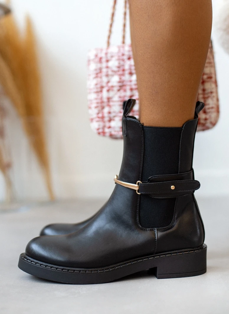 The Fashion Project Μποτάκια Chelsea με μεταλλικό στοιχείο - Μαύρο 4 The Fashion Project Μποτάκια Chelsea με μεταλλικό στοιχείο - Μαύρο - Image 4