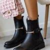 The Fashion Project Μποτάκια Chelsea με μεταλλικό στοιχείο - Μαύρο