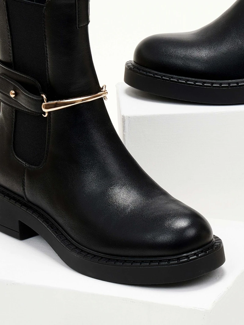 The Fashion Project Μποτάκια Chelsea με μεταλλικό στοιχείο - Μαύρο 6 The Fashion Project Μποτάκια Chelsea με μεταλλικό στοιχείο - Μαύρο - Image 6