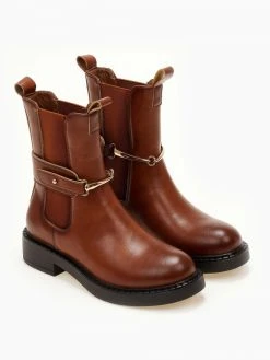 The Fashion Project Μποτάκια Chelsea με μεταλλικό στοιχείο - Ταμπά -The Fashion Project κατάστημα mpotakia me metalliko stoixeio 105503 2ylk