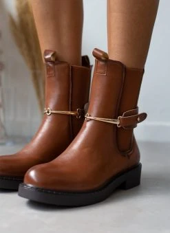 The Fashion Project Μποτάκια Chelsea με μεταλλικό στοιχείο - Ταμπά -The Fashion Project κατάστημα mpotakia me metalliko stoixeio 105503 b2ai