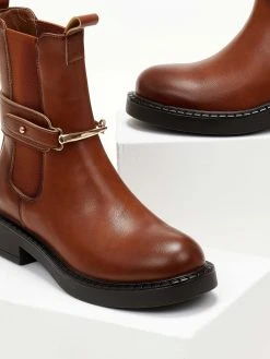 The Fashion Project Μποτάκια Chelsea με μεταλλικό στοιχείο - Ταμπά -The Fashion Project κατάστημα mpotakia me metalliko stoixeio 105503 pb4v