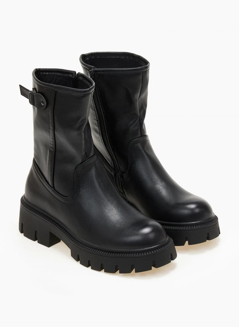 The Fashion Project Μποτάκια Biker με ψηλή τρακτερωτή σόλα - Μαύρο 6 The Fashion Project Μποτάκια Biker με ψηλή τρακτερωτή σόλα - Μαύρο - Image 6