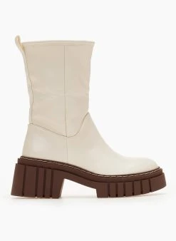 The Fashion Project Μποτάκια με Sheepskin επένδυση - Μπεζ -The Fashion Project κατάστημα mpotakia me sheepskin ependusi 105837 rxis