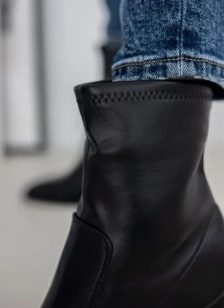 The Fashion Project Μποτάκια με στρογγυλό ψηλό τακούνι - Μαύρο -The Fashion Project κατάστημα mpotakia me stroggulo psilo takouni 105748 rrwx