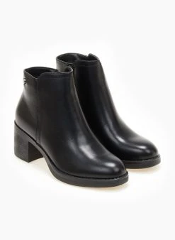 The Fashion Project Μποτάκια αστραγάλου με χοντρό τακούνι - Μαύρο -The Fashion Project κατάστημα mpotakia me xontro takouni 105975 gp6i