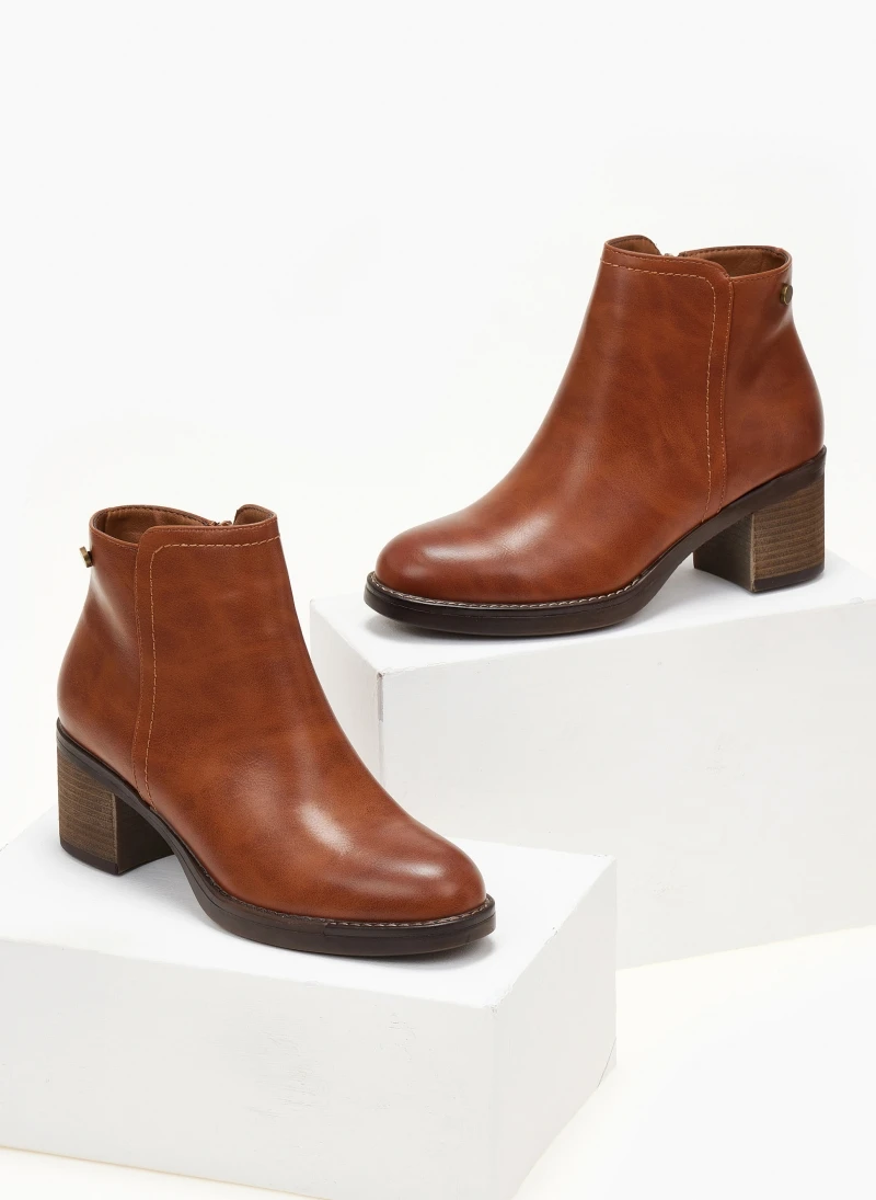 The Fashion Project Μποτάκια αστραγάλου με χοντρό τακούνι - Ταμπά 6 The Fashion Project Μποτάκια αστραγάλου με χοντρό τακούνι - Ταμπά - Image 6