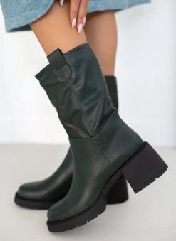 The Fashion Project Μποτάκια με χοντρό τακούνι - Κυπαρισσί