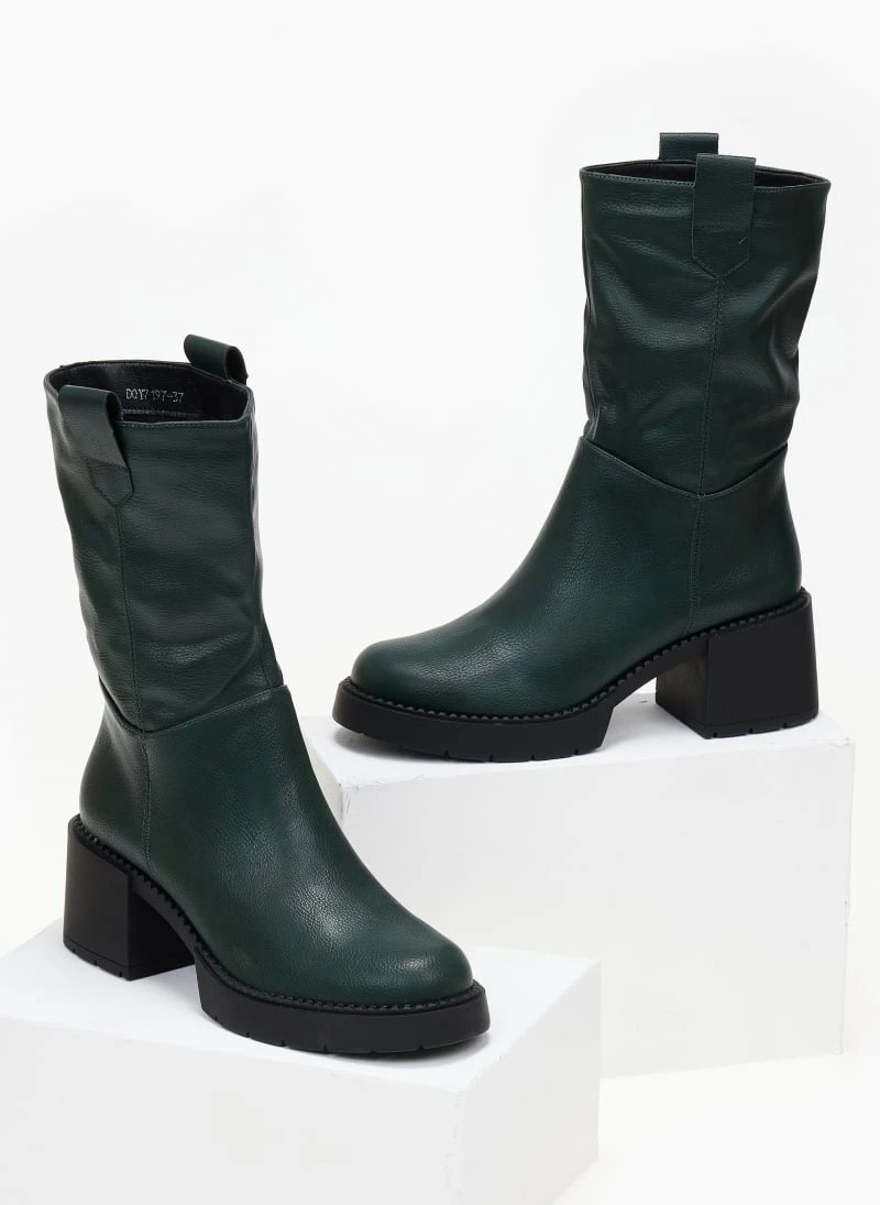 The Fashion Project Μποτάκια με χοντρό τακούνι - Κυπαρισσί 3 The Fashion Project Μποτάκια με χοντρό τακούνι - Κυπαρισσί - Image 3