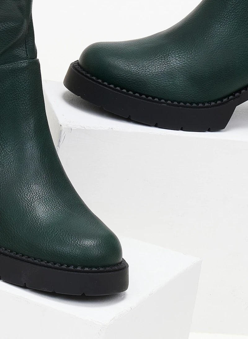 The Fashion Project Μποτάκια με χοντρό τακούνι - Κυπαρισσί 5 The Fashion Project Μποτάκια με χοντρό τακούνι - Κυπαρισσί - Image 5