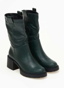 The Fashion Project Μποτάκια με χοντρό τακούνι - Κυπαρισσί 12 The Fashion Project Μποτάκια με χοντρό τακούνι - Κυπαρισσί -The Fashion Project κατάστημα mpotakia me xontro takouni 106296 osfm