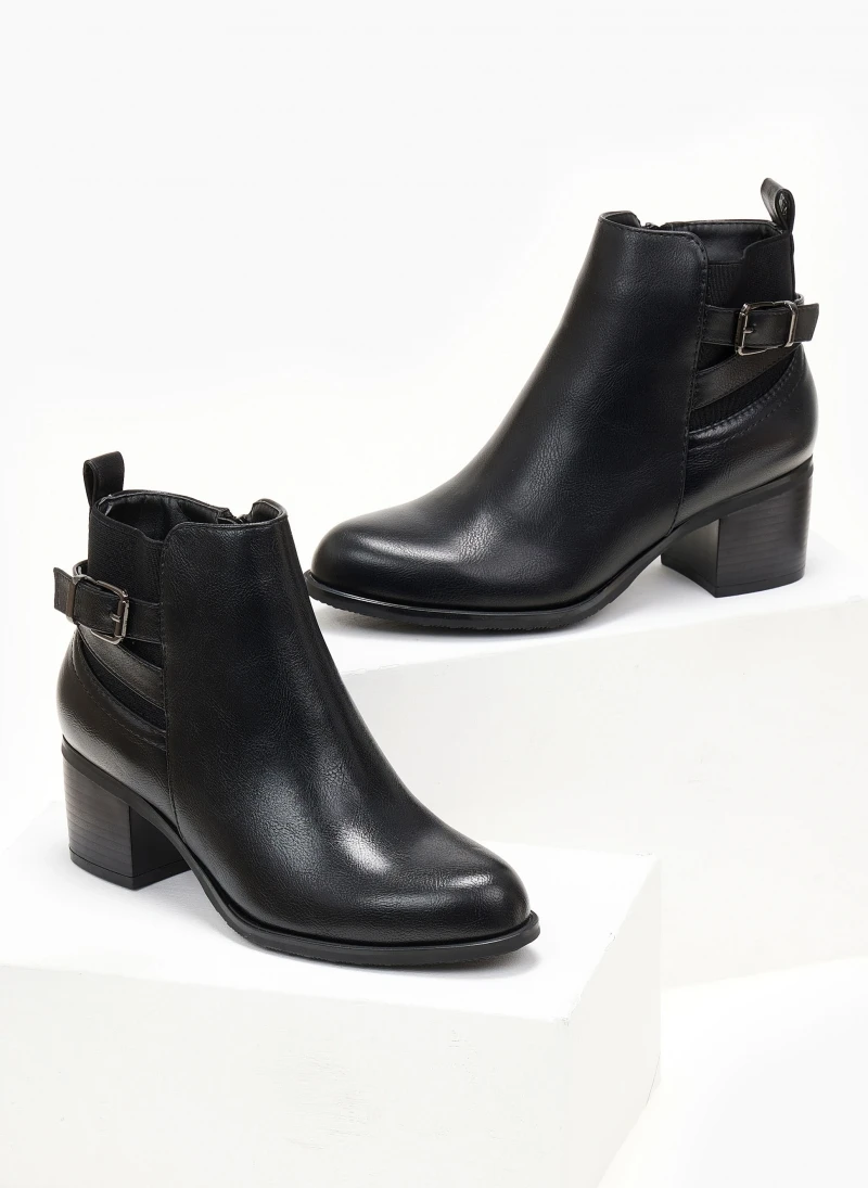 The Fashion Project Μποτάκια αστραγάλου με ζωνάκι χιαστί - Μαύρο 4 The Fashion Project Μποτάκια αστραγάλου με ζωνάκι χιαστί - Μαύρο - Image 4