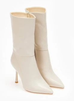 The Fashion Project Μποτάκια μυτερά με φερμουάρ - Μπεζ -The Fashion Project κατάστημα mpotakia mutera me fermouar 108480 k7b0