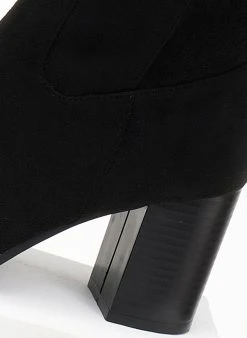 The Fashion Project Μποτάκια Suede με ξύλινο τακούνι - Μαύρο 12 The Fashion Project Μποτάκια Suede με ξύλινο τακούνι - Μαύρο -The Fashion Project κατάστημα mpotakia mutera suede me ksulino takouni 107074 vfkw