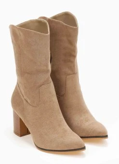 The Fashion Project Μποτάκια Suede με ξύλινο τακούνι - Πούρο 12 The Fashion Project Μποτάκια Suede με ξύλινο τακούνι - Πούρο -The Fashion Project κατάστημα mpotakia mutera suede me ksulino takouni 107076 8hlb