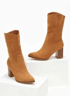 The Fashion Project Μποτάκια Suede με ξύλινο τακούνι - Κάμελ 9 The Fashion Project Μποτάκια Suede με ξύλινο τακούνι - Κάμελ -The Fashion Project κατάστημα mpotakia mutera suede me ksulino takouni 107077 9vkk