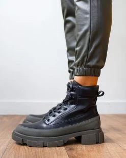 The Fashion Project Αρβυλάκια με ιδιαίτερη σόλα - Χακί/Μαύρο -The Fashion Project κατάστημα mpotakia pezoporias me idiaiteri sola 97484 6abs