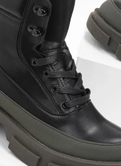 The Fashion Project Αρβυλάκια με ιδιαίτερη σόλα - Χακί/Μαύρο -The Fashion Project κατάστημα mpotakia pezoporias me idiaiteri sola 97484 e12