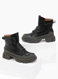 The Fashion Project Αρβυλάκια με ιδιαίτερη σόλα - Χακί/Μαύρο -The Fashion Project κατάστημα mpotakia pezoporias me idiaiteri sola 97484 hht8