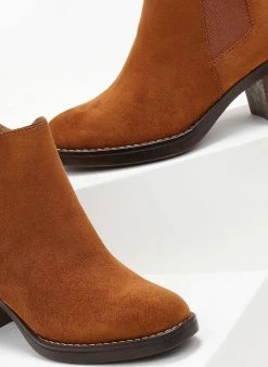 The Fashion Project Μποτάκια αστραγάλου Suede με λάστιχο - Ταμπά 9 The Fashion Project Μποτάκια αστραγάλου Suede με λάστιχο - Ταμπά -The Fashion Project κατάστημα mpotakia suede astragalou me lastixo 105736 us60