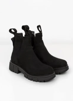 The Fashion Project Μποτάκια Suede με ανοίγματα - Μαύρο -The Fashion Project κατάστημα mpotakia suede me anoigmata 109640 i2sk