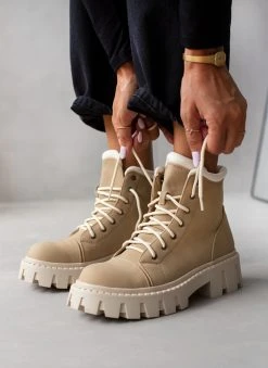 The Fashion Project Αρβυλάκια Suede με Chunky σόλα - Πούρο