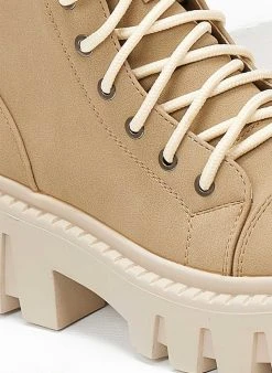 The Fashion Project Αρβυλάκια Suede με Chunky σόλα - Πούρο -The Fashion Project κατάστημα mpotakia suede me chunky sola 106907 xg5e