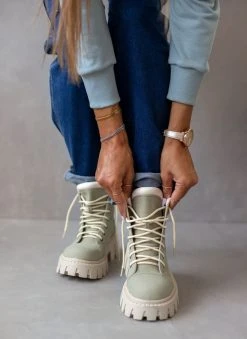 The Fashion Project Αρβυλάκια Suede με Chunky σόλα - Λαδί