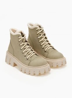 The Fashion Project Αρβυλάκια Suede με Chunky σόλα - Λαδί -The Fashion Project κατάστημα mpotakia suede me chunky sola 106908 tkk4