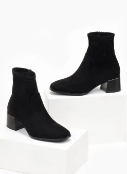 The Fashion Project Μποτάκια Suede με ελαστική γάμπα - Μαύρο 12 The Fashion Project Μποτάκια Suede με ελαστική γάμπα - Μαύρο -The Fashion Project κατάστημα mpotakia suede me elastiki gampa 106488 aj1g