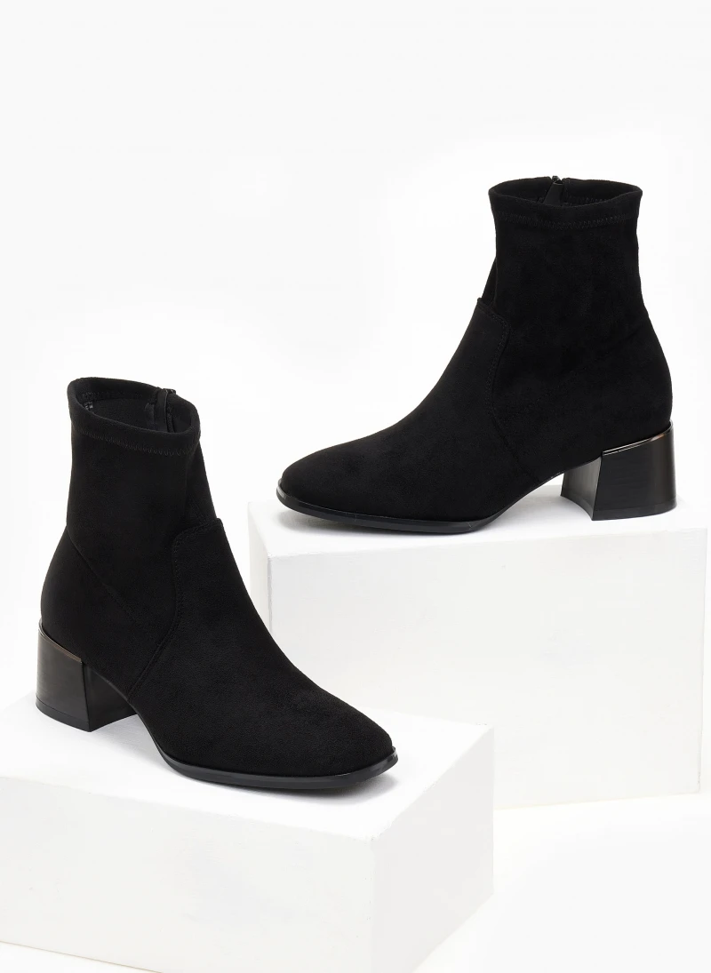 The Fashion Project Μποτάκια Suede με ελαστική γάμπα - Μαύρο 6 The Fashion Project Μποτάκια Suede με ελαστική γάμπα - Μαύρο - Image 6