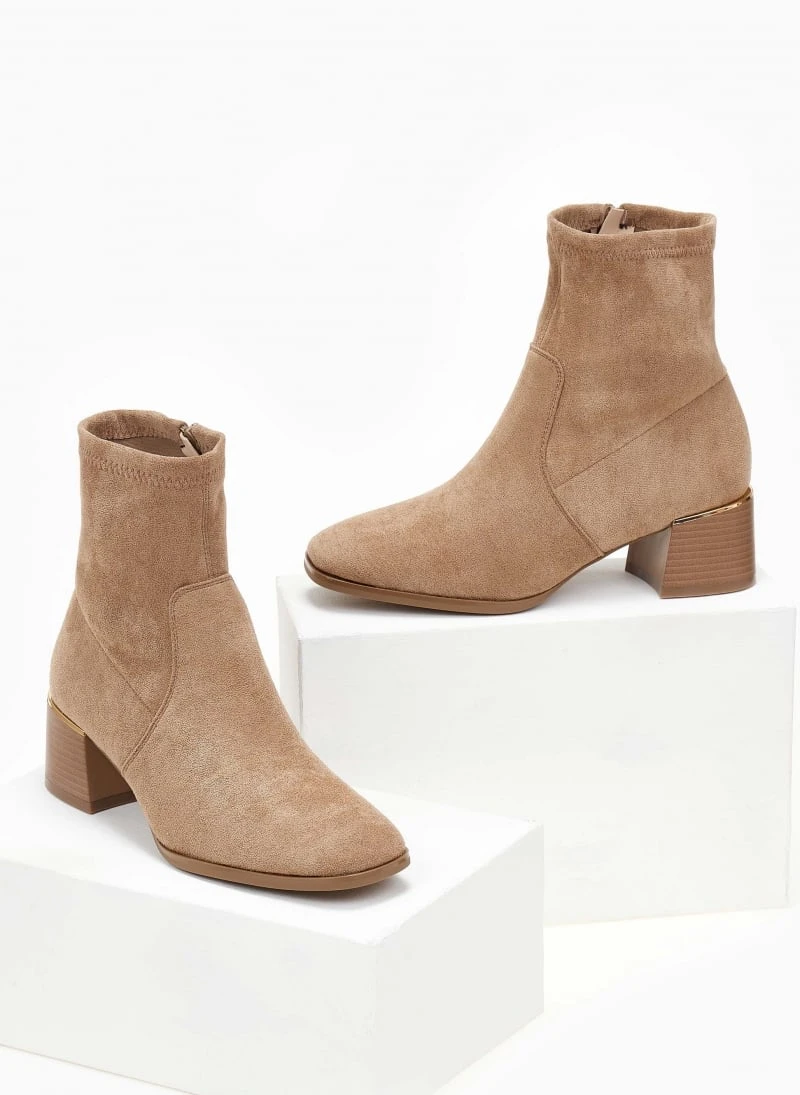 The Fashion Project Μποτάκια Suede με ελαστική γάμπα - Πούρο 6 The Fashion Project Μποτάκια Suede με ελαστική γάμπα - Πούρο - Image 6