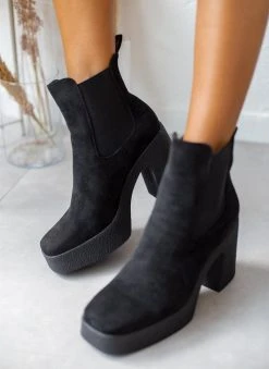 The Fashion Project Μποτάκια Chelsea με κρεπ τακούνι - Μαύρο 13 The Fashion Project Μποτάκια Chelsea με κρεπ τακούνι - Μαύρο -The Fashion Project κατάστημα mpotakia suede me fiapa 106146 5y86