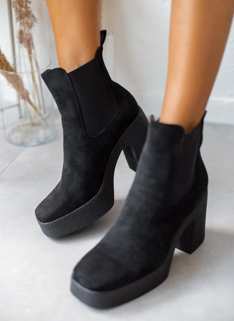 The Fashion Project Μποτάκια Chelsea με κρεπ τακούνι - Μαύρο 6 The Fashion Project Μποτάκια Chelsea με κρεπ τακούνι - Μαύρο - Image 6