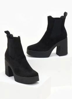The Fashion Project Μποτάκια Chelsea με κρεπ τακούνι - Μαύρο 11 The Fashion Project Μποτάκια Chelsea με κρεπ τακούνι - Μαύρο -The Fashion Project κατάστημα mpotakia suede me fiapa 106146 g2bb