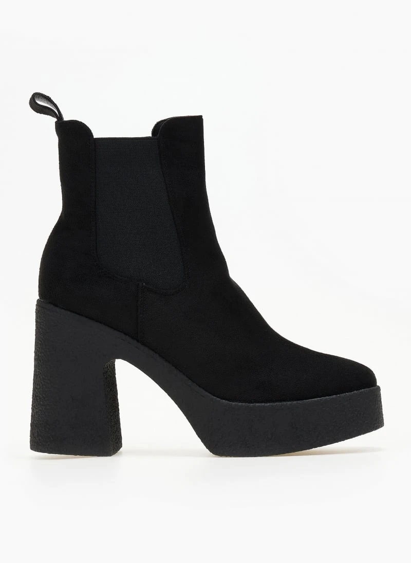 The Fashion Project Μποτάκια Chelsea με κρεπ τακούνι - Μαύρο 2 The Fashion Project Μποτάκια Chelsea με κρεπ τακούνι - Μαύρο - Image 2