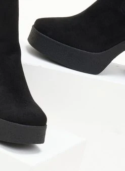 The Fashion Project Μποτάκια Chelsea με κρεπ τακούνι - Μαύρο 14 The Fashion Project Μποτάκια Chelsea με κρεπ τακούνι - Μαύρο -The Fashion Project κατάστημα mpotakia suede me fiapa 106146 wyam