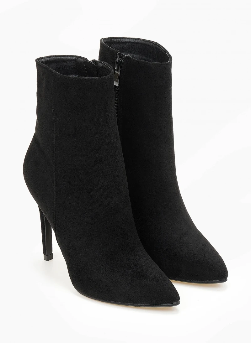 The Fashion Project Μποτάκια Suede με λεπτό τακούνι - Μαύρο 2 The Fashion Project Μποτάκια Suede με λεπτό τακούνι - Μαύρο - Image 2