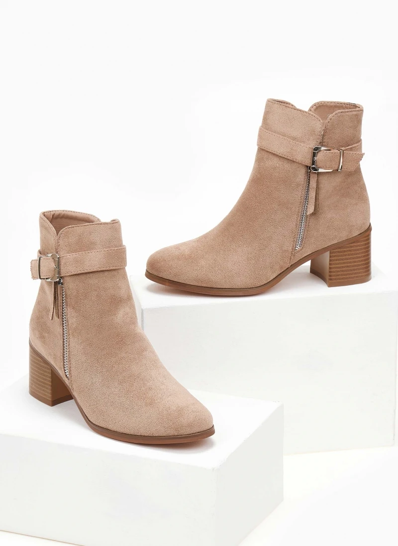 The Fashion Project Μποτάκια Suede με μεταλλικό φερμουάρ - Πούρο 6 The Fashion Project Μποτάκια Suede με μεταλλικό φερμουάρ - Πούρο - Image 6