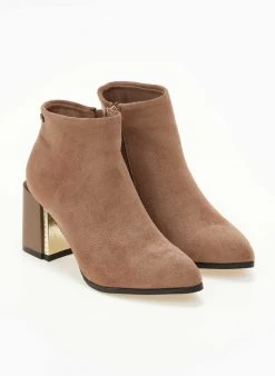 Xti Footwear Μποτάκια αστραγάλου Suede με μεταλλικό στοιχείο Xti 140412 - Τάουπε 9 Xti Footwear Μποτάκια αστραγάλου Suede με μεταλλικό στοιχείο Xti 140412 - Τάουπε -The Fashion Project κατάστημα mpotakia suede me metalliko stoixeio sto takouni x 106383 n2p9