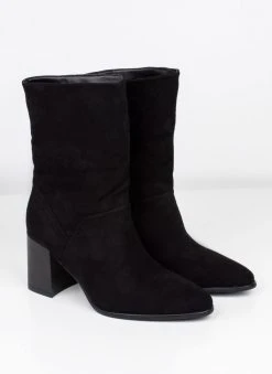 The Fashion Project Μποτάκια Suede με τακούνι - Μαύρο 11 The Fashion Project Μποτάκια Suede με τακούνι - Μαύρο -The Fashion Project κατάστημα mpotakia suede me takouni 109559 26s0