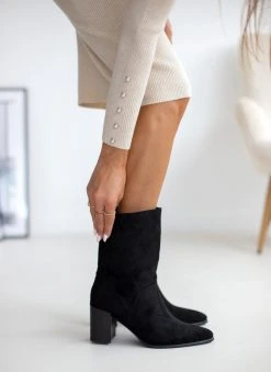The Fashion Project Μποτάκια Suede με τακούνι - Μαύρο 10 The Fashion Project Μποτάκια Suede με τακούνι - Μαύρο -The Fashion Project κατάστημα mpotakia suede me takouni 109559 470c