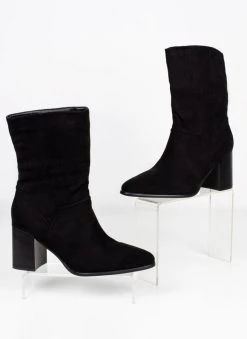 The Fashion Project Μποτάκια Suede με τακούνι - Μαύρο 9 The Fashion Project Μποτάκια Suede με τακούνι - Μαύρο -The Fashion Project κατάστημα mpotakia suede me takouni 109559 bj47