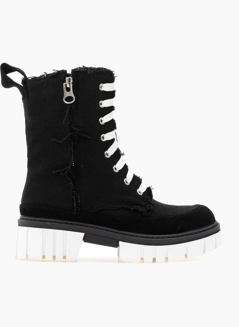 The Fashion Project Αρβυλάκια τζιν με ξέφτια στις ραφές - Μαύρο 1 The Fashion Project Αρβυλάκια τζιν με ξέφτια στις ραφές - Μαύρο