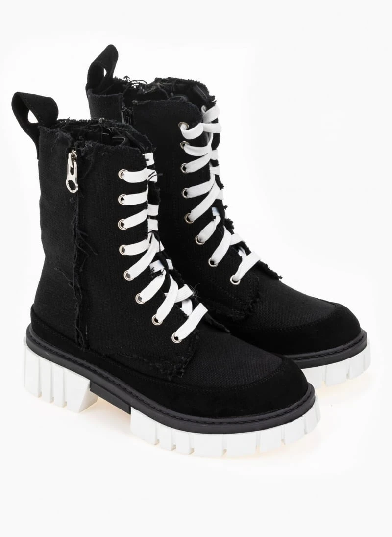 The Fashion Project Αρβυλάκια τζιν με ξέφτια στις ραφές - Μαύρο 4 The Fashion Project Αρβυλάκια τζιν με ξέφτια στις ραφές - Μαύρο - Image 4