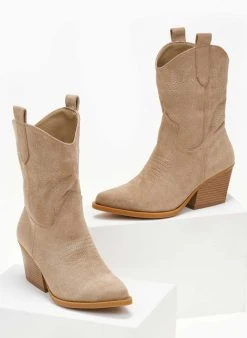 The Fashion Project Μποτάκια Western με ξύλινο τακούνι - Πούρο 11 The Fashion Project Μποτάκια Western με ξύλινο τακούνι - Πούρο -The Fashion Project κατάστημα mpotakia western me ksulino takouni 105839 rl1l