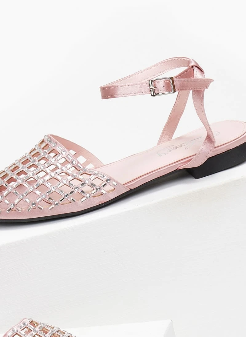 The Fashion Project Μπαλαρίνες με στρας - Ροζ 3 The Fashion Project Μπαλαρίνες με στρας - Ροζ - Image 3